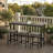 Modern Design Kitchen Dining Table, Pub Table, Long Dining Table Set With 3 Stools, Easy Assembly
