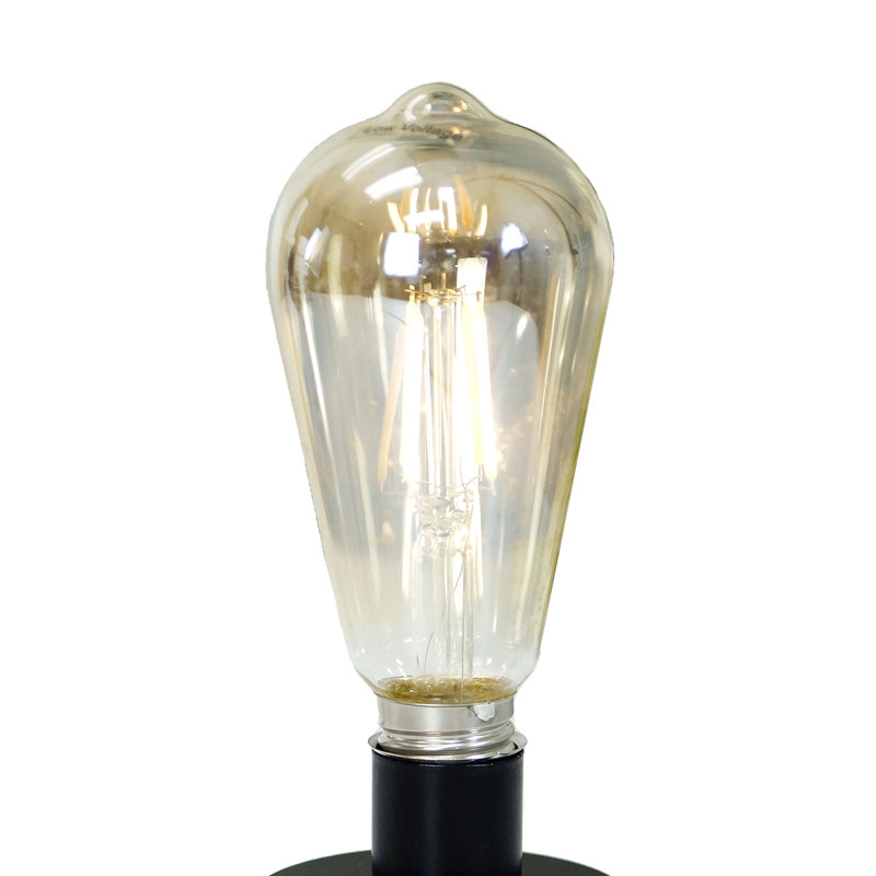 Lampe de table noire Leonarda, H 7 po x l 3,75 po x P 3,75 po