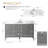 Laval 60" Single Sink Freestanding Bathroom Vanity with Engineered Marble Top-105275191-105275190