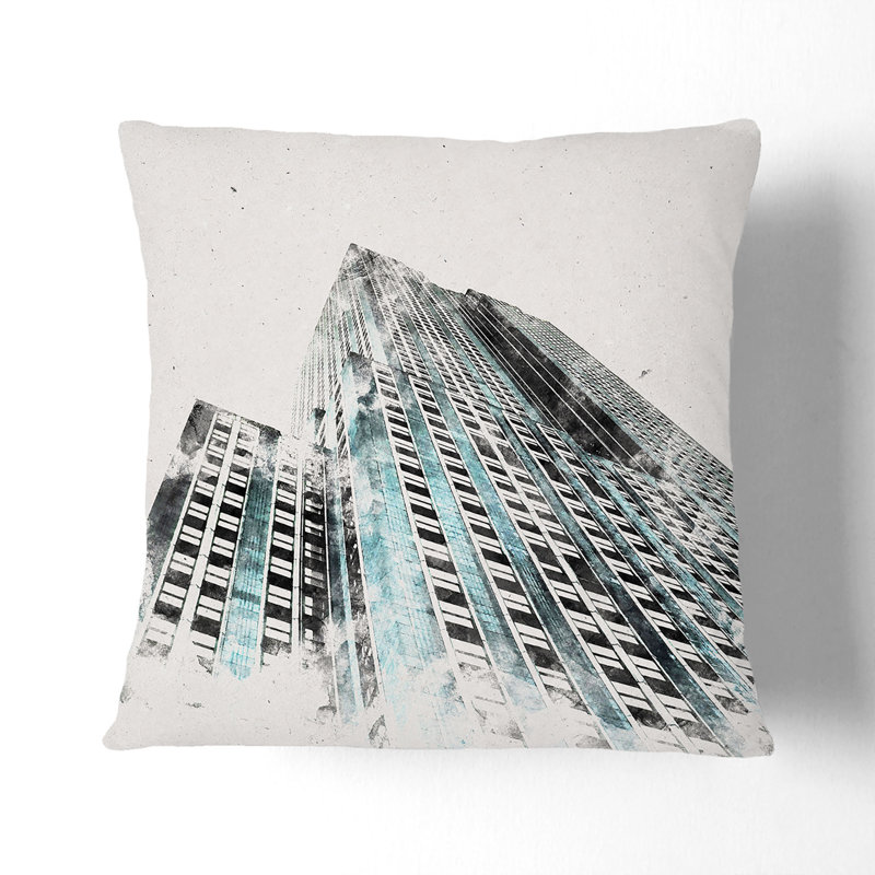 Square Throw Cushion, Stone, 40cm H x 40cm W x 15cm D