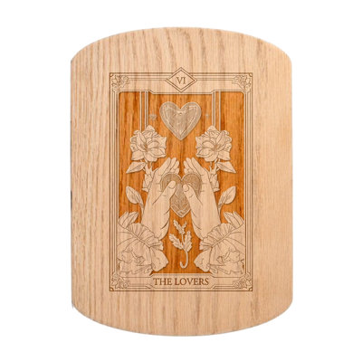 The Lovers Tarot Oval Cutting Board