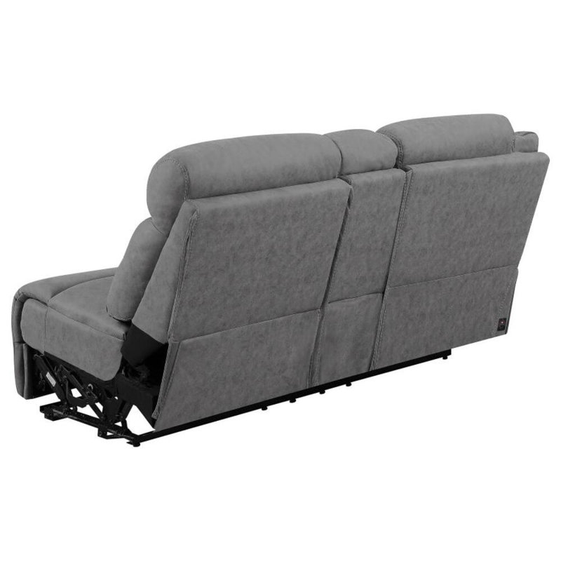 Rochon Upholstered LAF Power Loveseat Grey