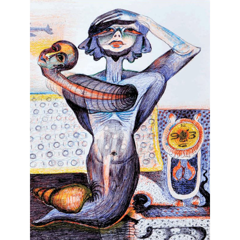 Tableau caché | Pastel et stylo sur papier Canson | Par Krishna Rajendra