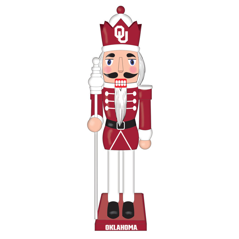 NCAA 12" Wooden Tabletop Nutcracker , NCAA Oklahoma