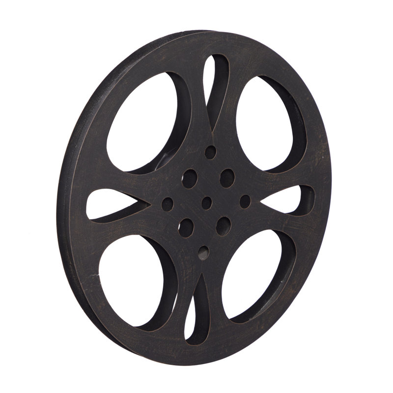Industrial Entertainment Wall Decor, Black Gray
