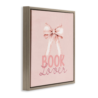 Blush Pink Book Lover Floating Frame, design by Kim Allen