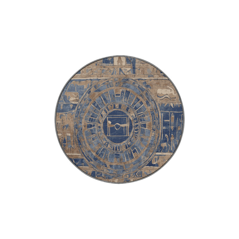 Tapis gris soyeux et moelleux, Rond 3 pi