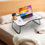 24 X 16 In Foldable Plastic Tray Table | Foldable Lap Desk | Sofa & Bed Table For Laptop Include Ipad Slot And Cup Holder-1676791699