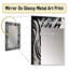 Mono iris en noir et blanc - miroir mural décoratif iris, grand miroir traditionnel, impression d'art en métal-652361650