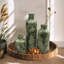 Ensemble de 3 vases en résine, vert