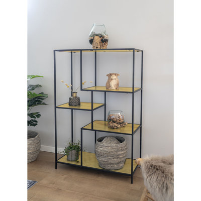 Kestwick 120cm H x 80cm W Steel Geometric Bookcase