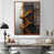 Toile avec cadre flottant brun