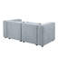 Canapé modulaire en tissu chenille bleu grisâtre