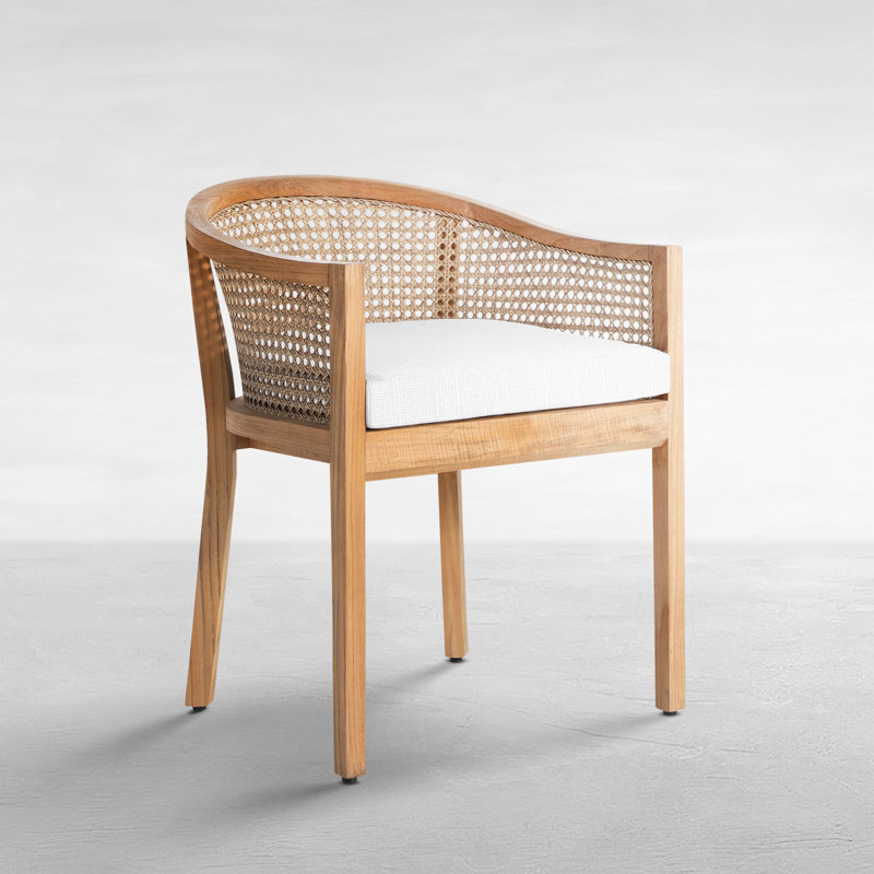 Playa N-Dura Ultra Resin Wicker Outdoor Arm Chair, Welt + Standard Fill, Coco Midnight