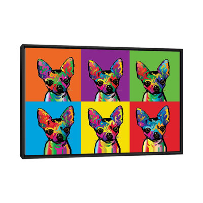 Chihuahua arc-en-ciel, impression sur toile tendue