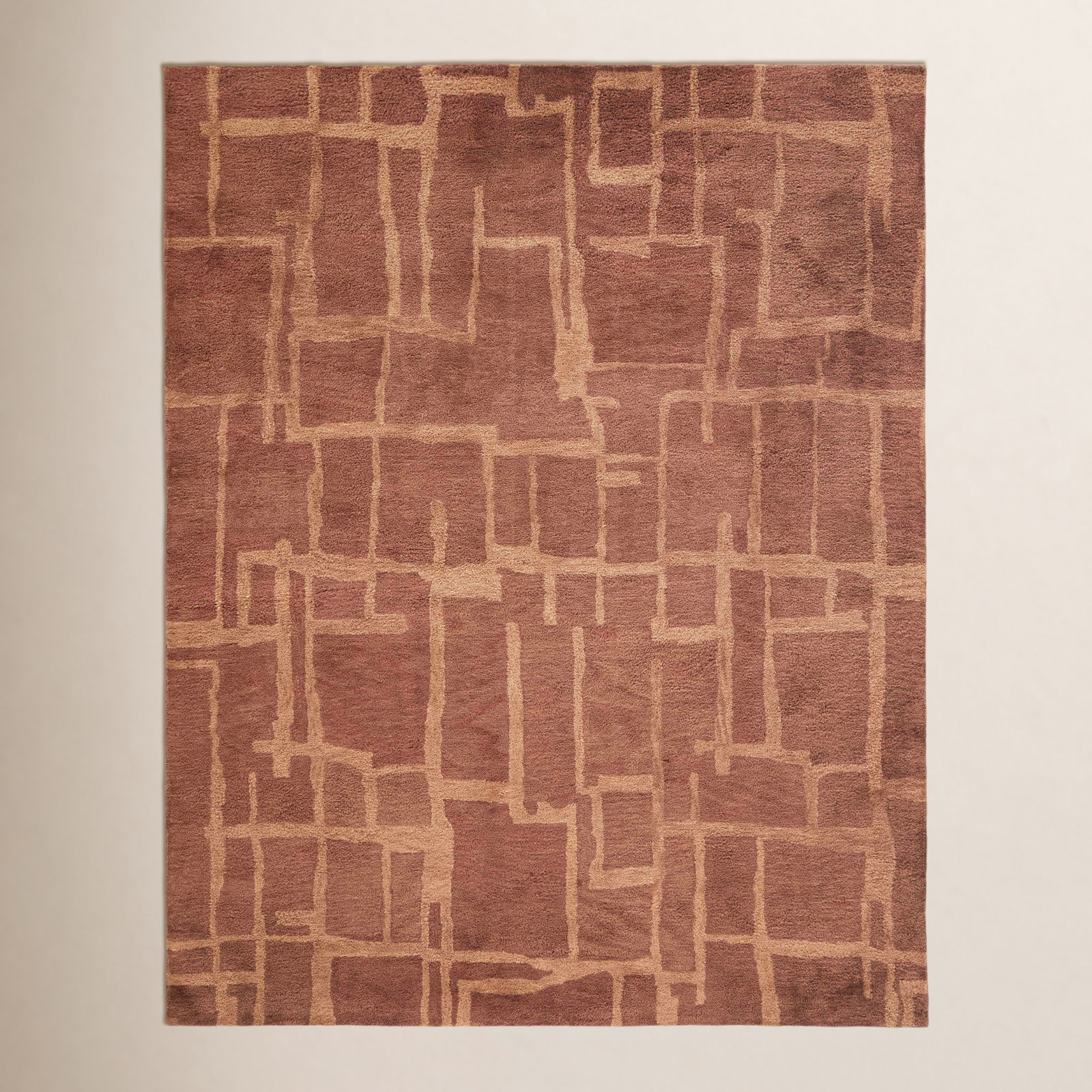 Merritt Hand-Tufted Geometric Wool Rug, Rectangle 7'9" x 9'9"