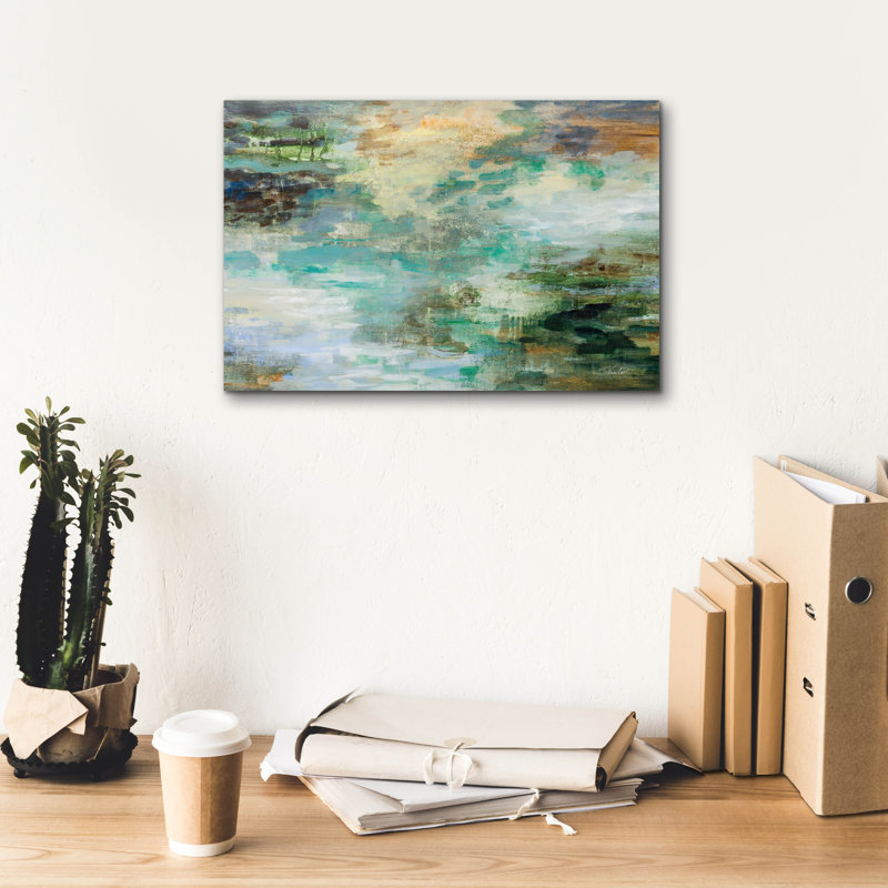 Art mural Marsh par Silvia Vassileva, H 12 po x l 18 po x P 0,75 po