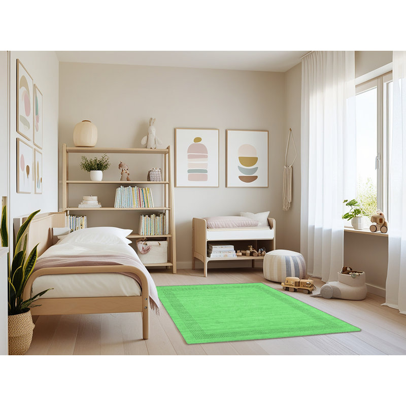 Antaneice Washable Abstract Indoor Rug, Rectangle 4' x 6'