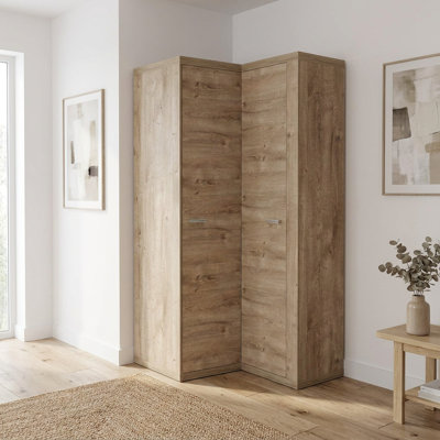 Corner Wardrobe Natural