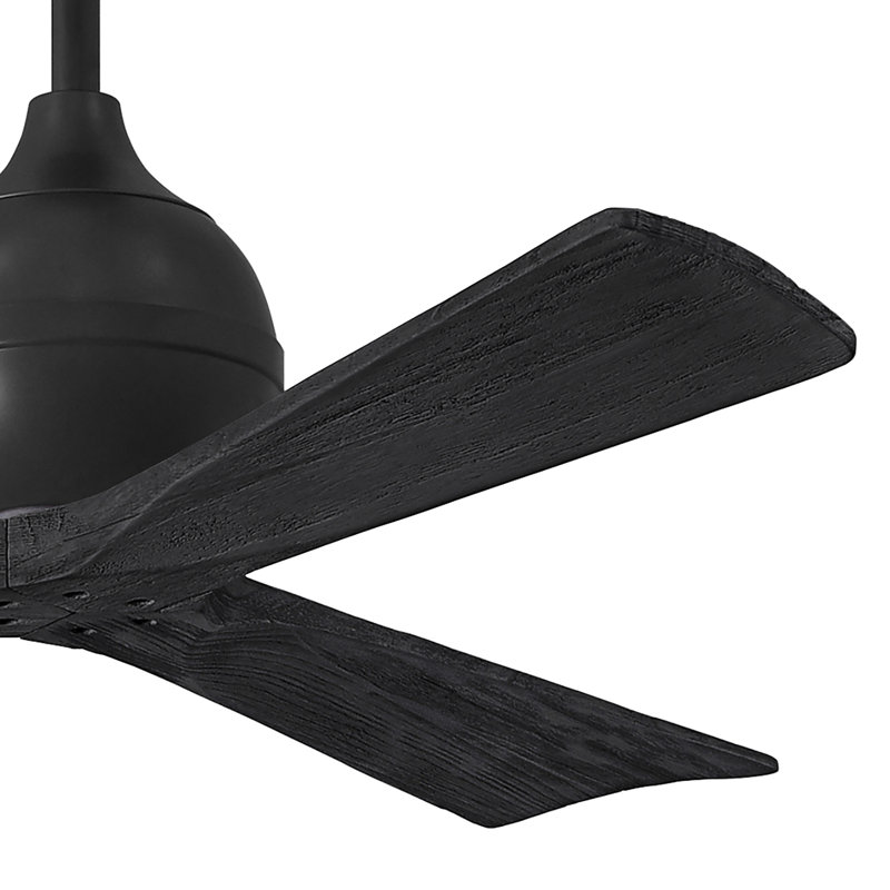 Ventilateur de plafond à 3 pales Irene, Noir mat, Noir mat, 52"