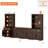 Laziza Mid-Century Modern Farmhouse TV Stand For Tvs Up To 70" â€“ Features Tall Bookshelves, Barn Doors & 5-Tier Storage For Living Room Or Bedroom-925512524