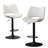 Swivel Faux Leather Upholstered Barstools Adjutable Height Counter Stool with Metal Frame-1715717213