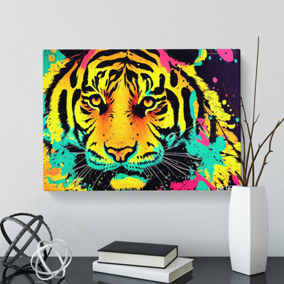 Tiger Splash Vol.3 Abstract - Wrapped Canvas Painting