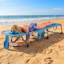 Chaise de bronzage, chaise longue portative avec dossier réglable à 4 positions bleu marine-1844456233