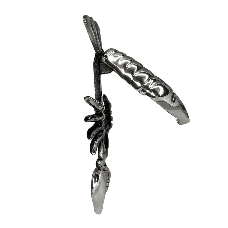 Heurtoir de porte homard Maine, Argent nickel