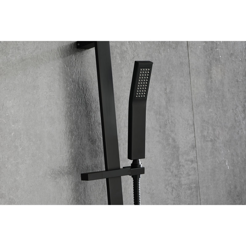 Handheld Shower With 28-Inch Adjustable Slide Bar And Matte Black Smooth Texture Luxury Spray Modes, Brushed Nickel