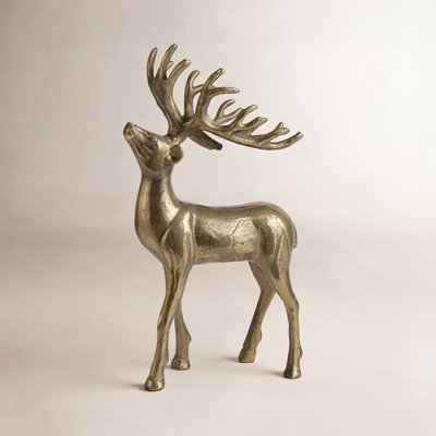 Winter Sleigh Deer 12.5"x 7"x 21"