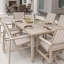 Berlin Gardens Vida Aluminum Matte White Base 73″ Dining Table-2006898289