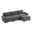 Canapé modulaire rembourré en forme de L de 123 po avec repose-pieds Colbey-1657403064