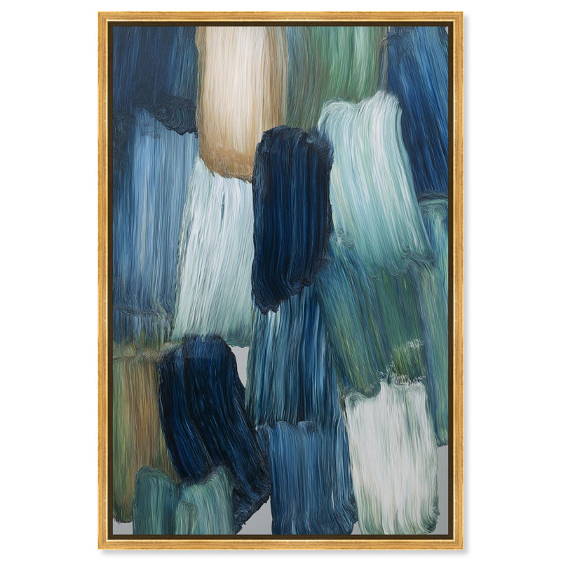 «Riptide I», reproduction d'art sur toile par Art Remedy, H 54 po x l 36 po, Cadre doré