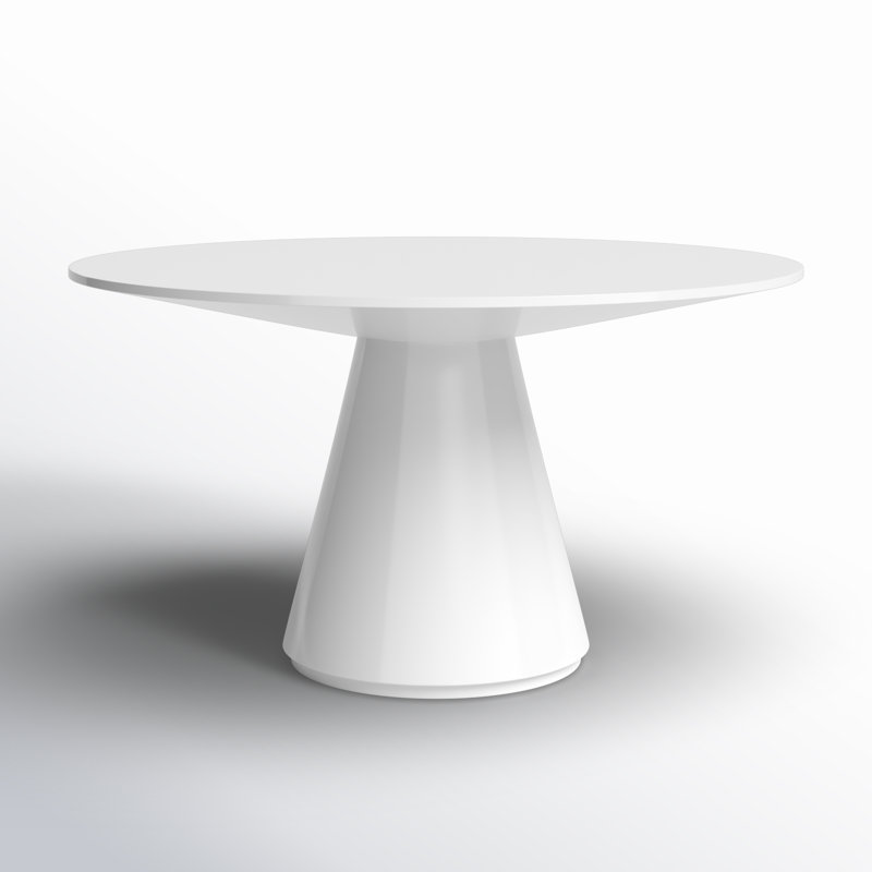 Table de salle à manger Royale, Blanc, H 29,5 po x l 47 po x L 47 po