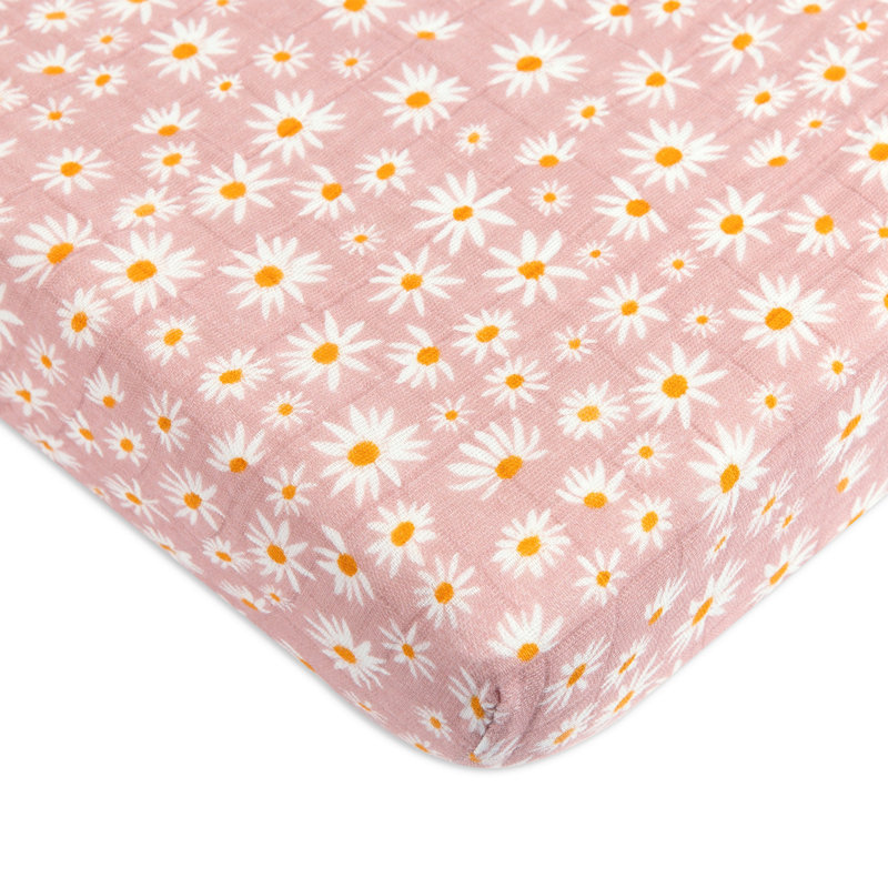 Daisy Muslin Mini Crib Sheet
