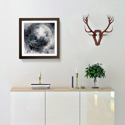 Moon Gestural Art No.2 - Framed Print