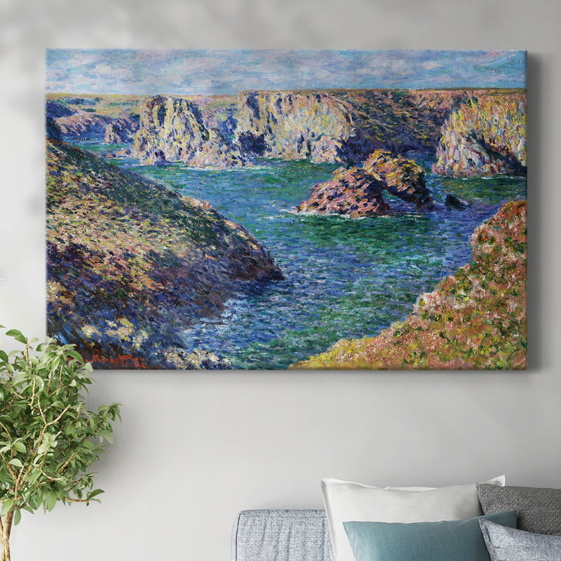 Port Donnant, Belle Île, 1886, toile tendue avec châssis, H 32 po x l 48 po