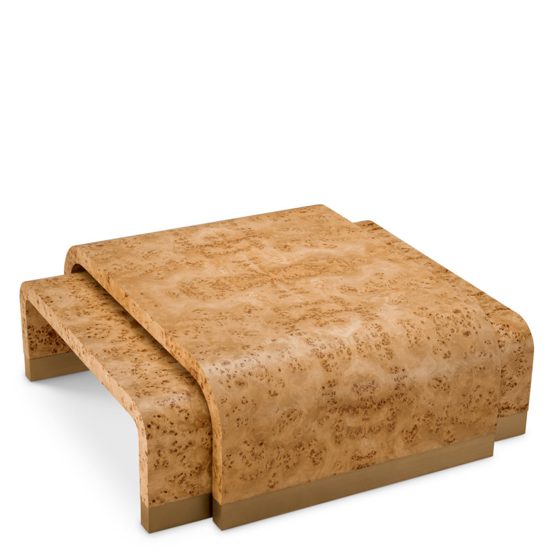 Coffee Table Quinton Light Brown Mappa Burl Veneer