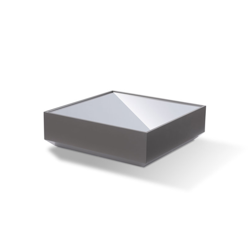 Table basse Cladine Block, Gris foncé mat