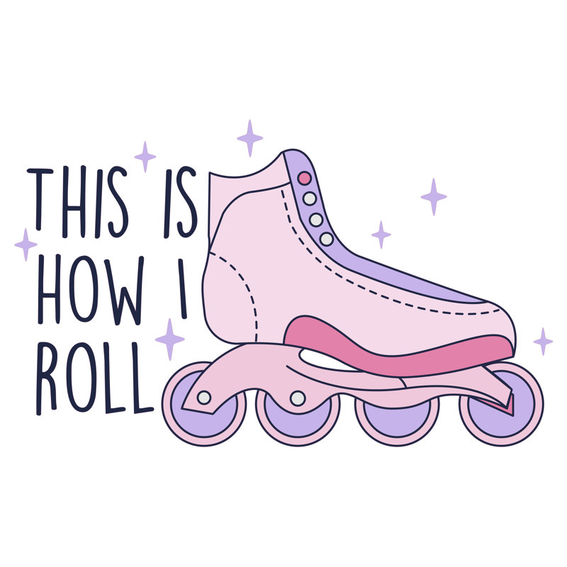 Adhésif décoratif «This Is How I Roll Lettring Art Inspirational Quotes», H 36 po x l 22 po