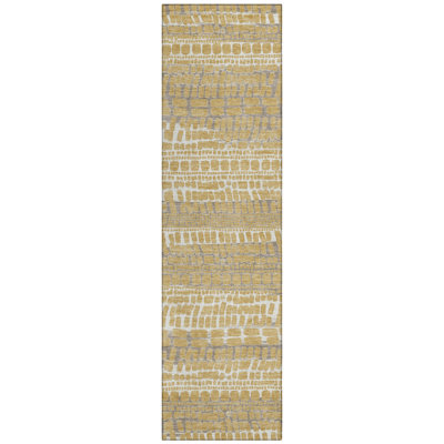 Machine Washable Indoor/Outdoor Chantille ACN2540 Abstract Rug
