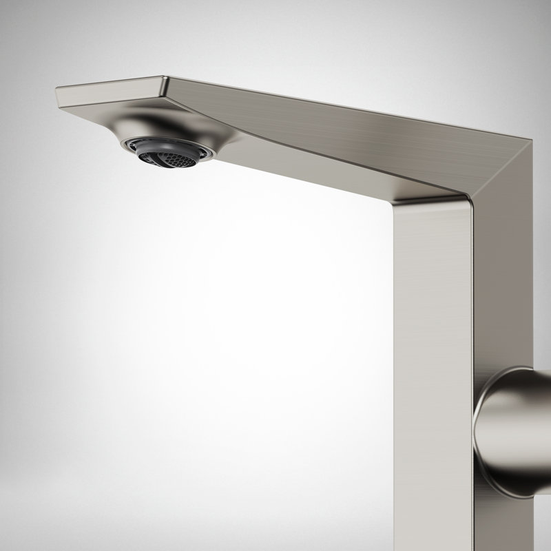 Robinet de salle de bain à un trou avec drain, robinet de salle de bain à poignée simple, Nickel brossé