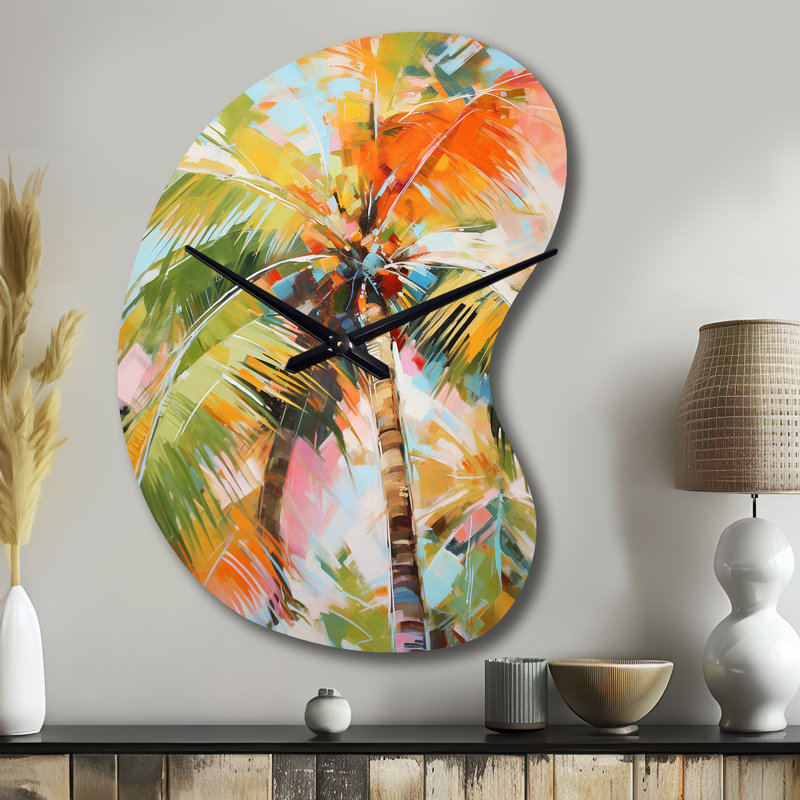 Palm Trees Palm VII - Horloge murale en forme de palmier, horloge murale, Petit