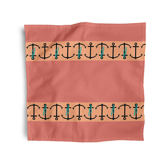 Algean Polyester Nautical Square Napkin, Dark Mauve