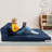 2-in-1 Corduroy Convertible Sleeper Sofa, 2-Seater Folding Futon with High-Density Foam & 2 Pillows, Removable Washable Cover, Space-Saving Loveseat Bed for Living Room, Bedroom, Guest Room-851419942