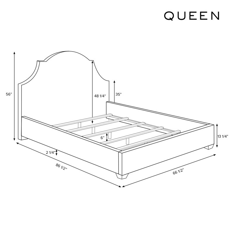 Upholstered Bed, Full, Performance Textured Weave Driftwood