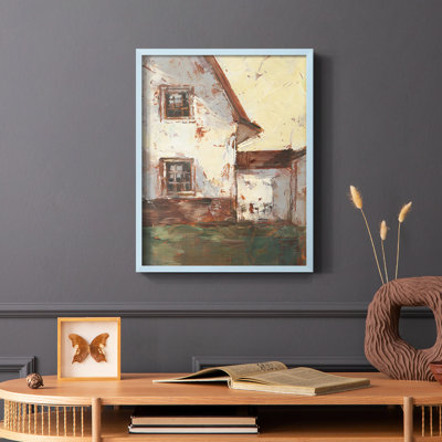 Sunlit Barn I, reproduction encadrée - bois massif