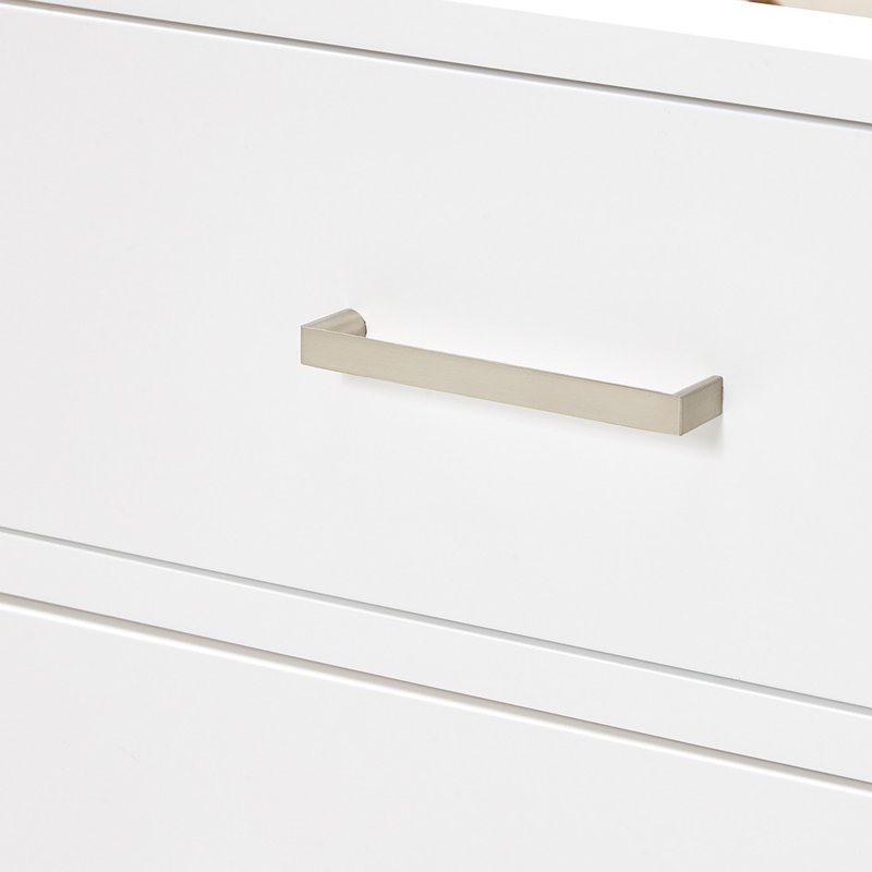 73'' W Double Vanity, Brushed Nickel, Gray, Pure White Quartz