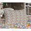 Multicolore drap-housse et coussin décoratif Ambesonne-106789978